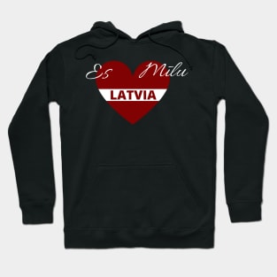 Es mīlu latvia latviju latvija latviski latvian Hoodie